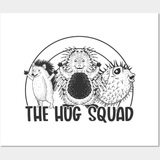 Hug Squad Mono Dark Posters and Art
